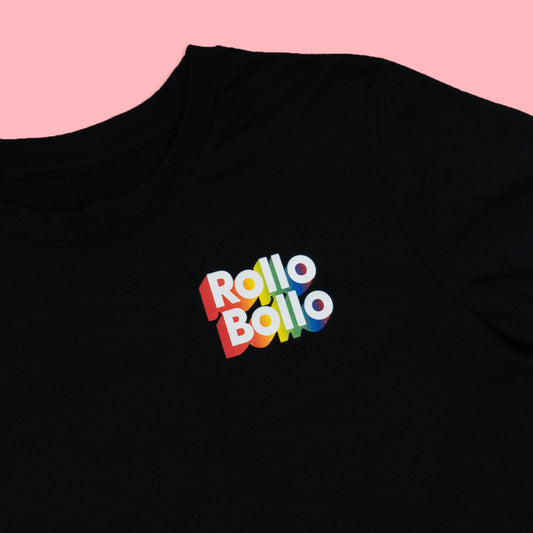 Camiseta de color negro Rollo Bollo de LA BOLLERÍA INDUSTRIAL